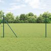 vidaXL Recinzione con pali. Verde 1.4 x 50 m Acciaio rivestito in PVC