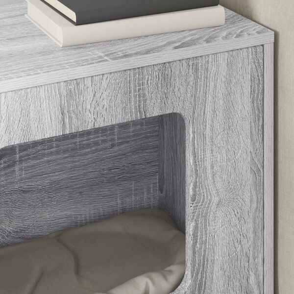 vidaXL Casa per Gatti Grigio Sonoma 51 x 30 x 52 cm Legno multistrato