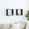 vidaXL Mensole Parete a Cubo 2 pz Grigio Lucido 30x15x30 cm