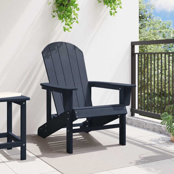 vidaXL Sedia Adirondack Navy 74 x 82 x 92cm HDPE