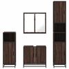 vidaXL Set Mobili da Bagno 4 pz Rovere Marrone in Legno Multistrato
