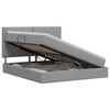 vidaXL Letto con contenitore e materasso Grigio Chiaro 180 x 200 cm