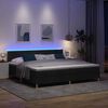 vidaXL Letto a Sorgente LED con materasso Nero 200 x 200 cm Tessuto