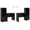 vidaXL Scrivania con cassetto 2 pcs Rovere Nero