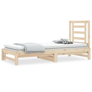 vidaXL Dormeuse Estraibile 2x(90x200) cm in Legno Massello di Pino