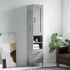vidaXL Credenza Grigio Cemento 34,5x34x180 cm in Legno Multistrato
