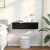vidaXL Scaffale a Parete con Cassetti Nero 80x31x17 cm in Truciolato