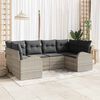 vidaXL Set Divano da Giardino 6 pcs Grigio chiaro polyrattan