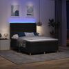 vidaXL Letto a molle con materasso con led Nero 140 x 190 cm Tessuto