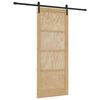 vidaXL Porta scorrevole Naturale e Nero 86 x 211 cm