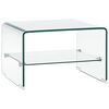 vidaXL Tavolino da Salotto Trasparente 50x45x33 cm in Vetro Temperato