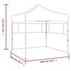 vidaXL Gazebo Pieghevole Professionale 2 Pareti 2x2m Acciaio Bianco