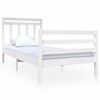 vidaXL Giroletto Bianco 90x190 cm Single in Legno Massello