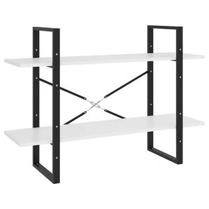 vidaXL Libreria a 2 Ripiani Bianca 100x30x70 cm in Legno Multistrato