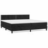 vidaXL Giroletto a Molle con Materasso Nero 200x200 cm in Velluto