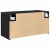 vidaXL Mobile da Bagno a Parete Nero 60x25x30 cm in Legno Multistrato