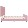 vidaXL Letto a molle con testiera Rosa 200 x 200 cm Velluto