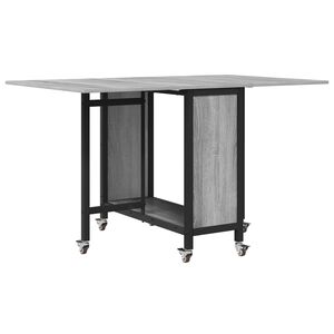 vidaXL Tavolo da pranzo pieghevole con ruote 130 x 80 x 76,5 cm