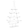 vidaXL Albero di Natale in Metallo con Supporto KUOPIO 140 cm Acciaio