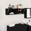 vidaXL Mobile da Bagno a Parete Nero 100x25x30 cm in Truciolato