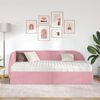 vidaXL Struttura Letto Angolare con Materasso 2 pcs Rosa Velluto