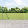 vidaXL Recinzione con pali. Verde 1.2 x 25 m Acciaio
