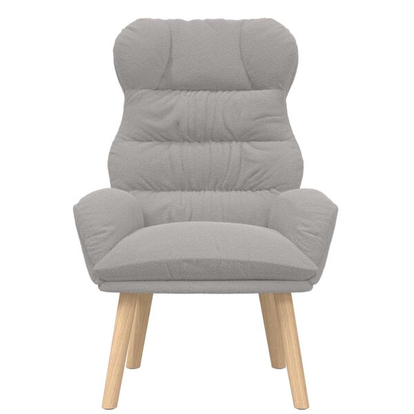 vidaXL poltrona Grigio chiaro 69 x 74 x 93 cm Tessuto Sherpa