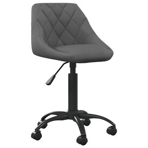 vidaXL Sedia da Ufficio Grigio Scuro in Velluto