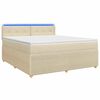 vidaXL Letto box spring con materasso Crema 140 x 200 cm Tessuto