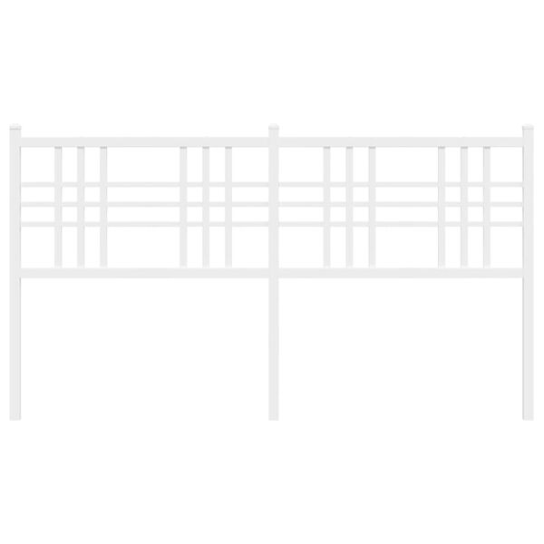 vidaXL Testiera in Metallo Bianco 150 cm