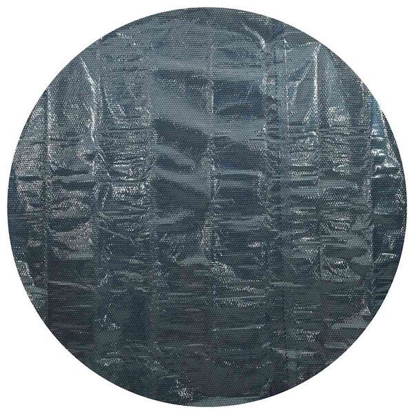 vidaXL Pellicola Galleggiante Solare PE per Piscina 381 cm Nero e Blu