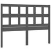 vidaXL Testiera per Letto Grigia 125,5x4x100 cm Legno Massello di Pino
