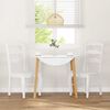 vidaXL Sedie da Pranzo 2 pz Bianche in Legno Massello di Hevea