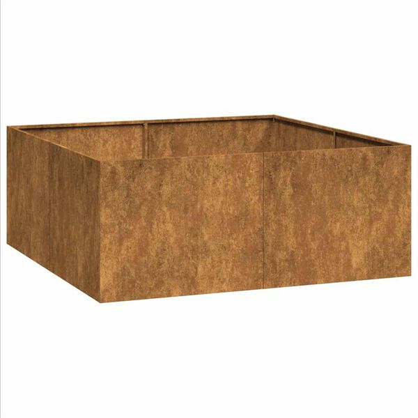 vidaXL Fioriera Arrugginita 100x100x40 cm in Acciaio Corten