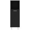 vidaXL Set Mobili da Bagno 4 pz Nero in Truciolato