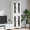 vidaXL Credenza con porta Bianco 60 x 35 x 182 cm Legno multistrato