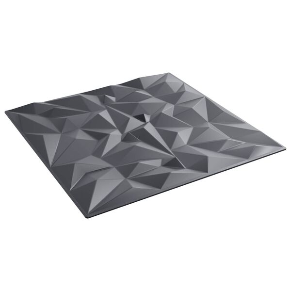 vidaXL Pannelli da parete 24 pcs Grigio ametista 50 x 50 cm