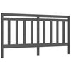 vidaXL Testiera per Letto Grigia 186x4x100cm in Legno Massello di Pino