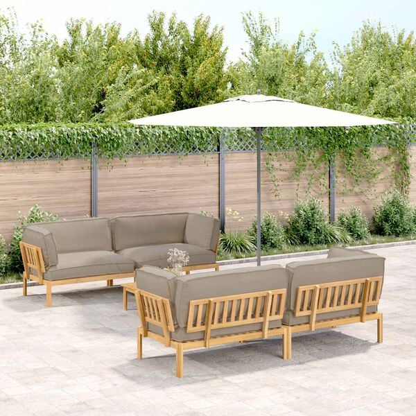 vidaXL Set di divani con cuscino 5 pcs Talpa Legno di Acacia Massello