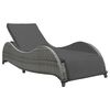 vidaXL Lettino Prendisole con Cuscino in Polyrattan Antracite