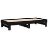 vidaXL Dormeuse Estraibile Nera 2x(90x190) cm Legno Massello di Pino