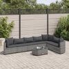 vidaXL Set Divano da Giardino 8 pz con Cuscini Grigio in Polyrattan
