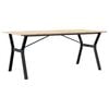 vidaXL Tavolo da Pranzo Telaio a Y 180x90x75 cm Legno Pino e Acciaio
