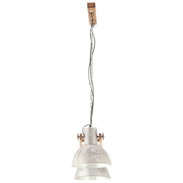 vidaXL Lampada a Sospensione Industriale 25 W Argento 109 cm E27