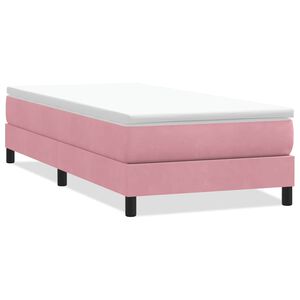 vidaXL Letto a Molle senza Materasso Rosa 100x220 cm in Velluto