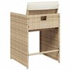 vidaXL Sedie da Giardino con Cuscini 4 pz Beige in Polyrattan