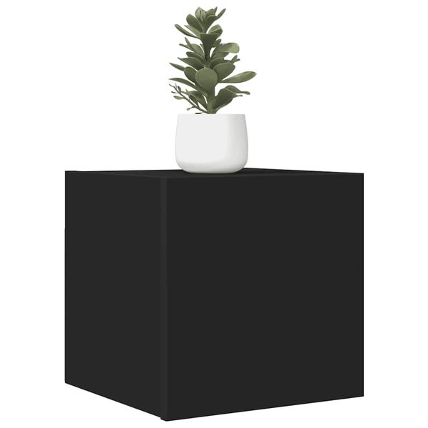 vidaXL Mobili Porta TV a Parete 4pz Neri 30,5x30x30 cm
