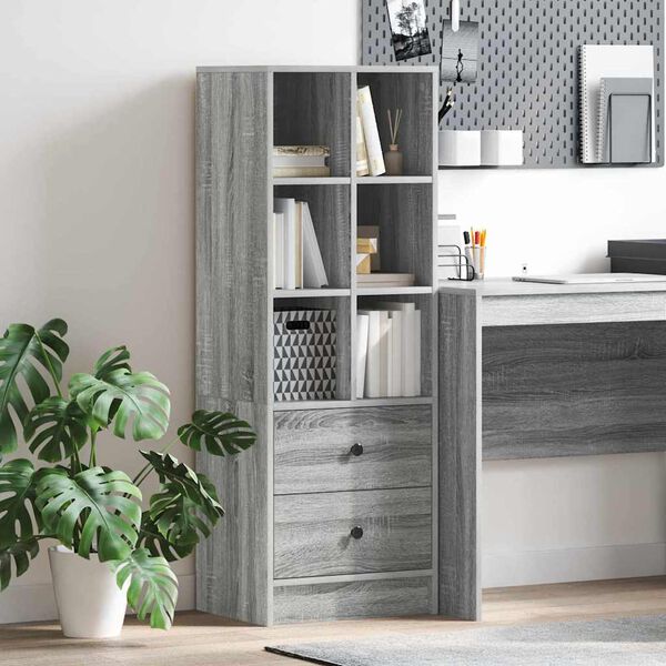 vidaXL Credenza con cassetto Grigio Sonoma 45,5 x 34 x 127 cm