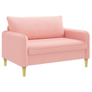 vidaXL Poltrona XXL Rosa Boucl&eacute;