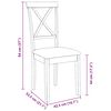 vidaXL Sedie da Pranzo con Cuscini 2 pz Bianco Legno Massello di Hevea